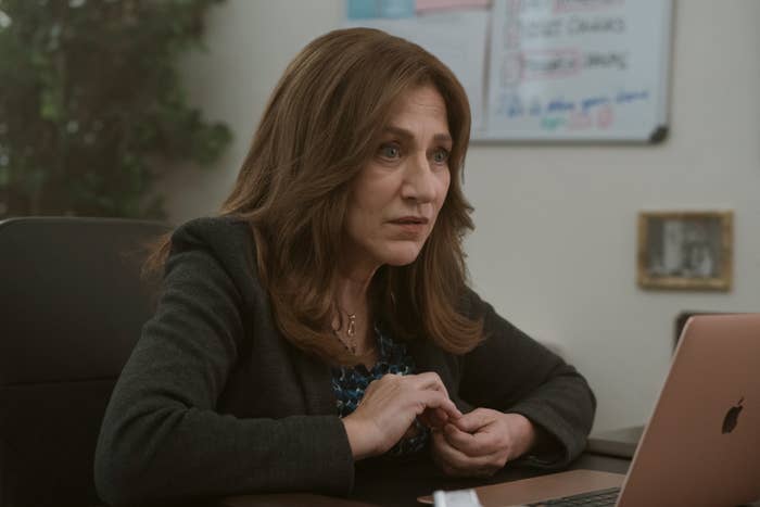 edie falco is pictured in bupkis