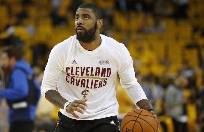 Kyrie Irving practices before NBA Finals.