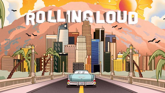 Graphic from Rolling Loud&#x27;s Los Angeles 2021 festival poster.