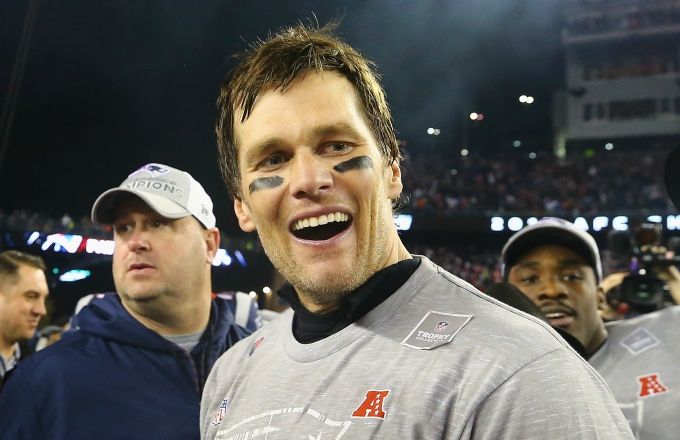 Tom Brady smiles.