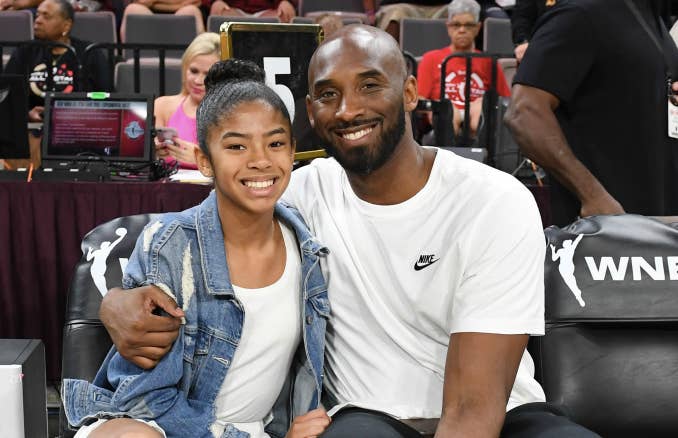 Gianna Bryant and her father, former NBA player Kobe Bryant