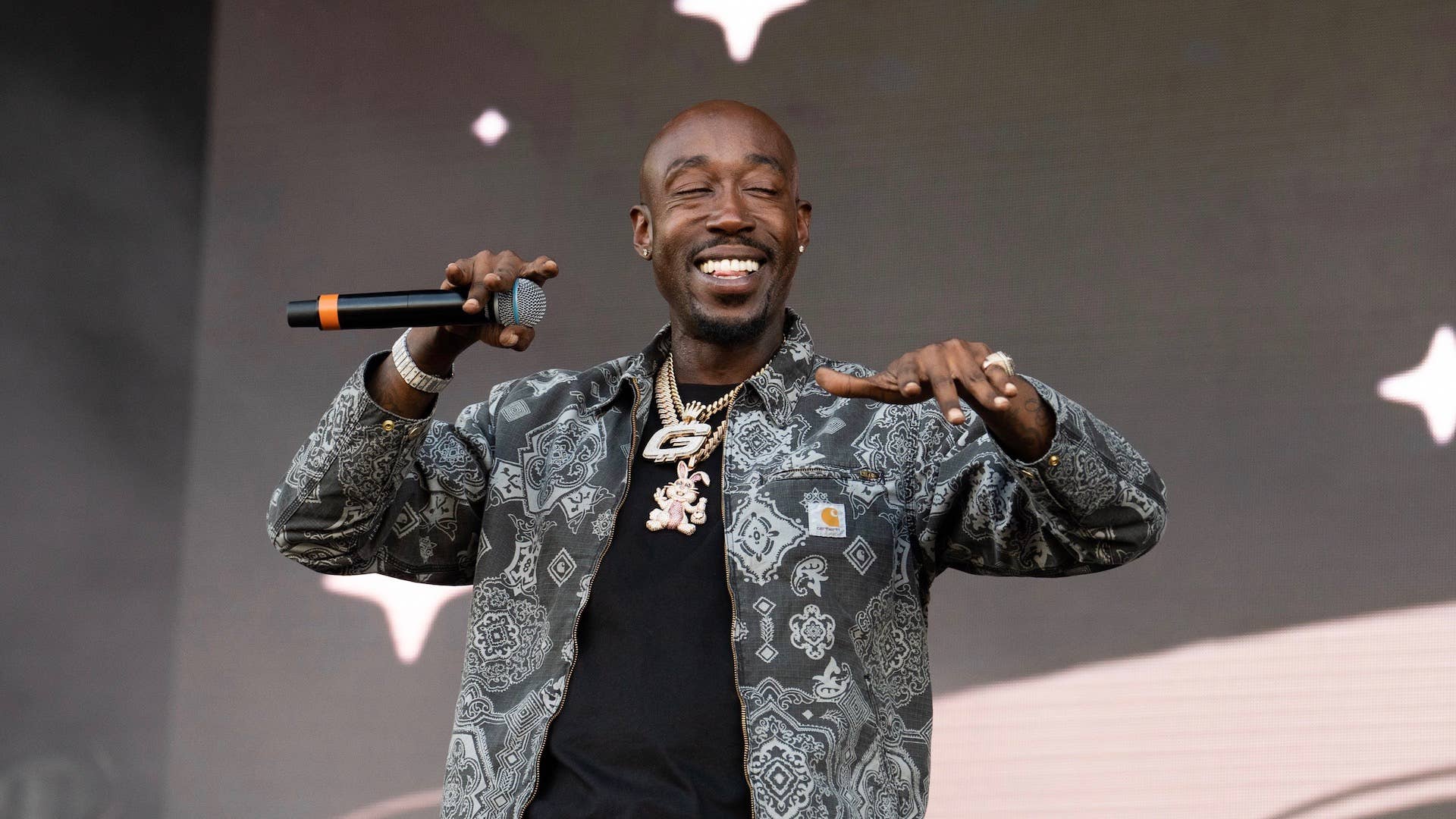 Freddie Gibbs performs during All Points East 2022 at Victoria Park