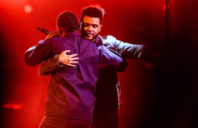 Kendrick Lamar joins The Weeknd on stage