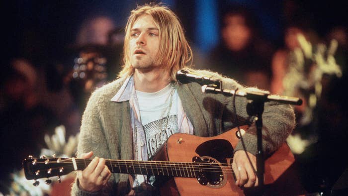 Kurt Cobain of Nirvana during the taping of MTV Unplugged.