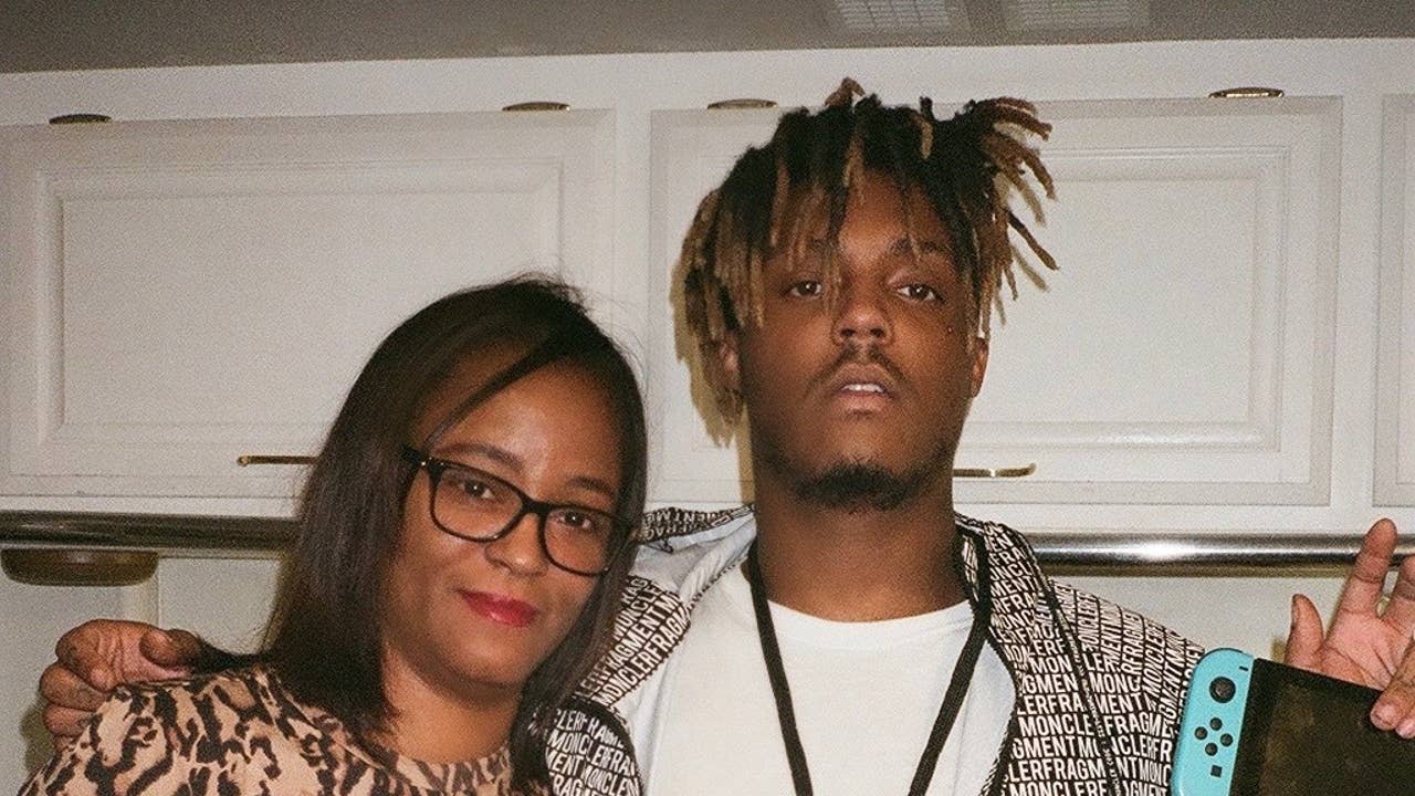 Juice WRLD is pictured with his mother.