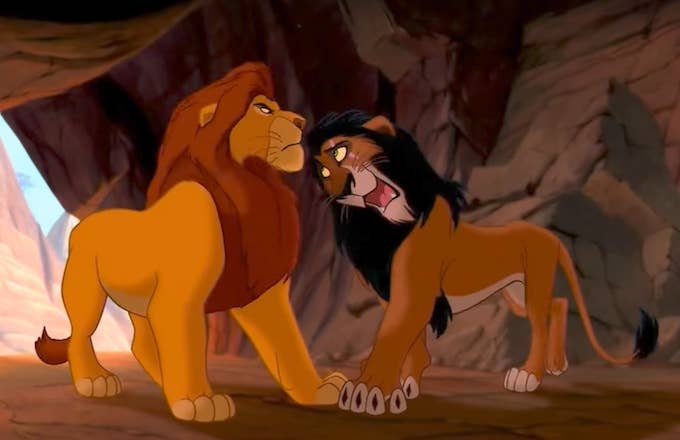 Mufasa and Scar in The Lion King