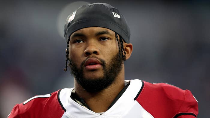 Kyler Murray looks on before the game against the Los Angeles Rams.