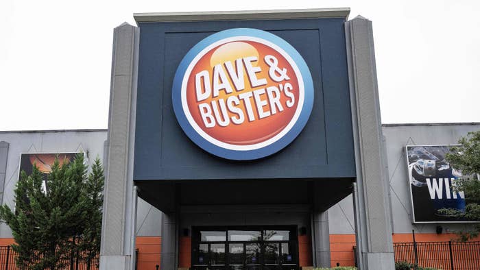 Dave and Busters entrance is pictured