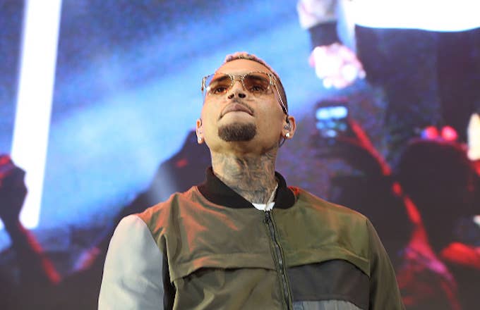Chris Brown performs on stage during the HOT 97 Summer Jam