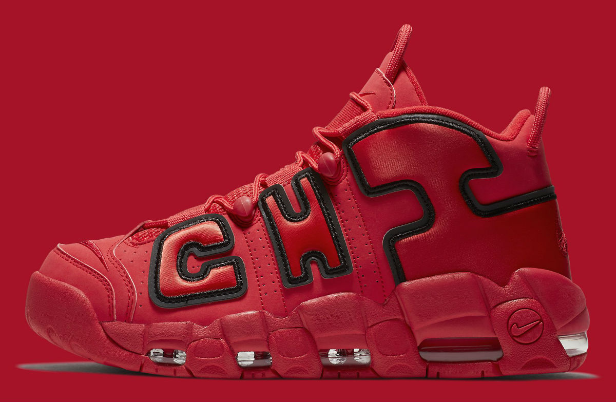 Nike Air More Uptempo QS Chicago Red Release Date Profile AJ3138 600