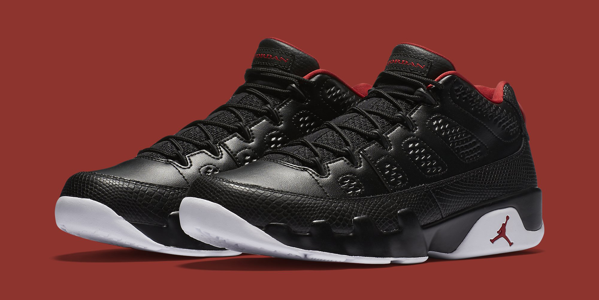 Black and clearance red jordan 9