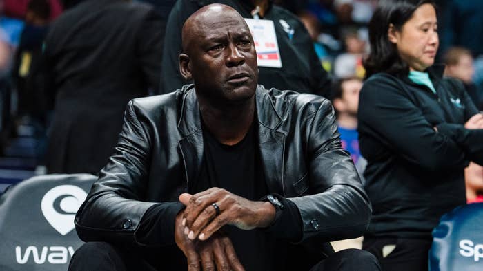 Michael Jordan photographed at NBA game