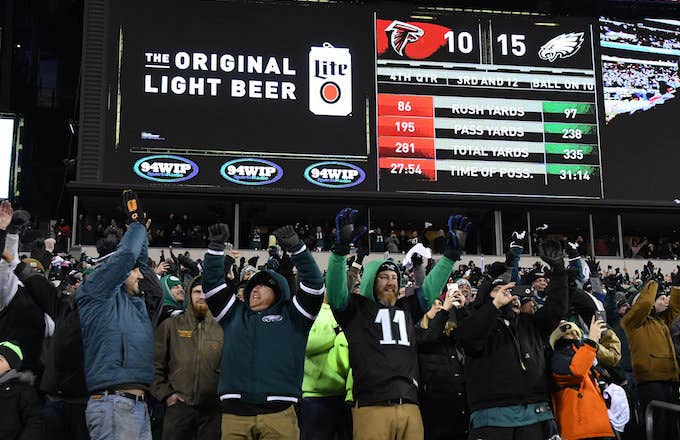 Philadelphia Eagles fans at the NFC Divisional Game.