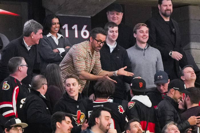 Ryan Reynolds at Ottawa Senators game