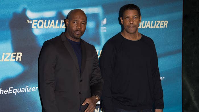 &#x27;The Equalizer&#x27; director Antoine Fuqua with his lead actor Denzel Washington