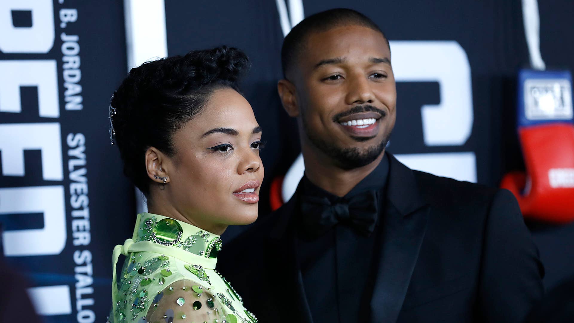 Tessa Thompson and Michael B. Jordan attend "Creed II" New York Premiere