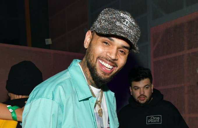 Chris Brown poses for portrait at his album listening event