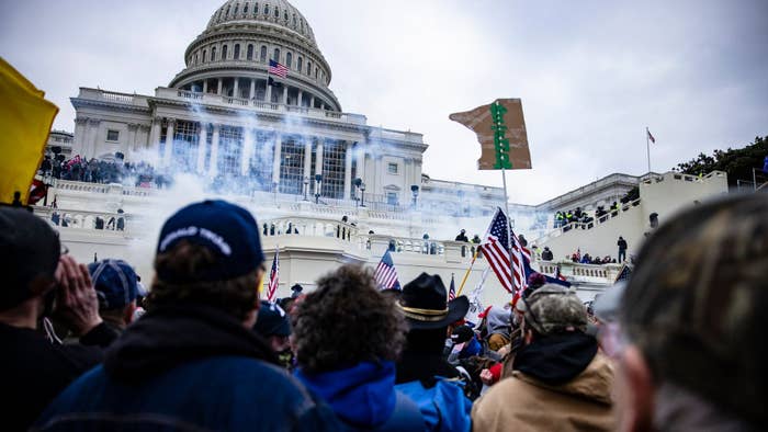 A scene from the Jan. 6 riot at the U.S. Capitol building
