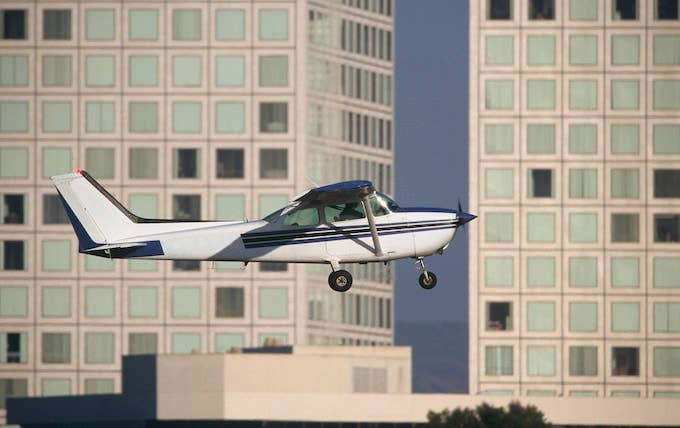 Cessna airplane in flight