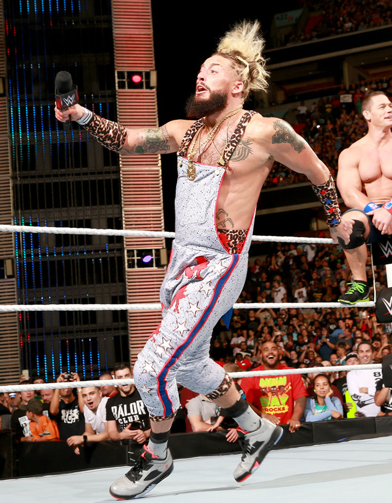 Enzo Amore Wearing the Neymar Air Jordan 5 Low