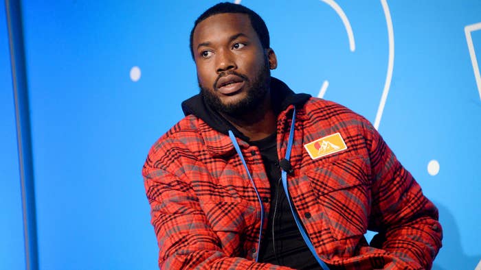 Meek Mill speaks on stage at the &quot;Justice for All: Reforming a Broken System.&quot;