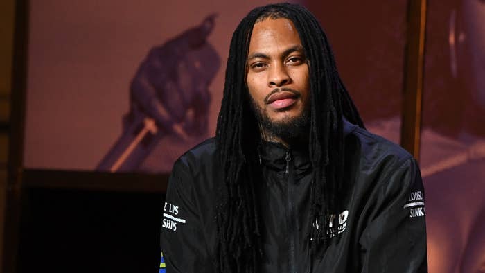 Waka Flocka is seen staring into the camera