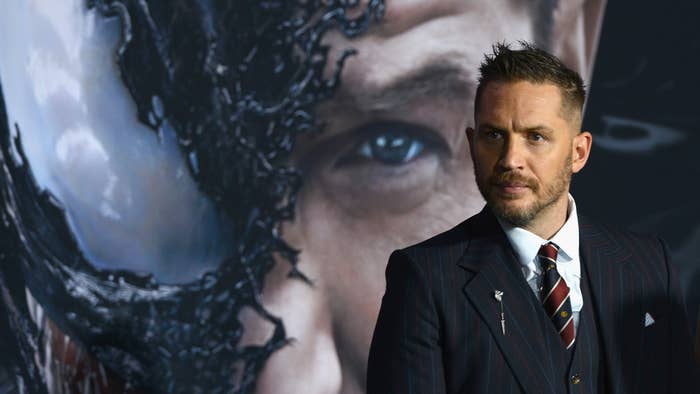 Actor Tom Hardy arrives for Premiere Of Columbia Pictures' "Venom"