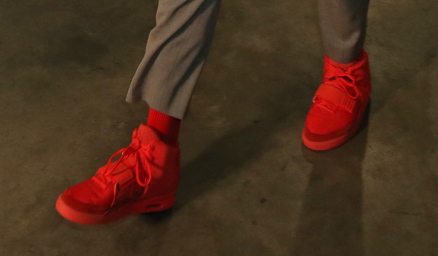 An NBA Player Rocked The Nike Air Yeezy 2 Red October On-Court •