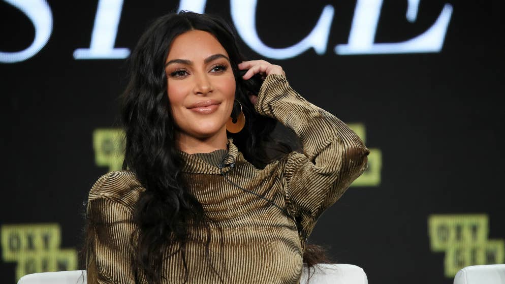Kim Kardashian West of 'The Justice Project' speaks onstage