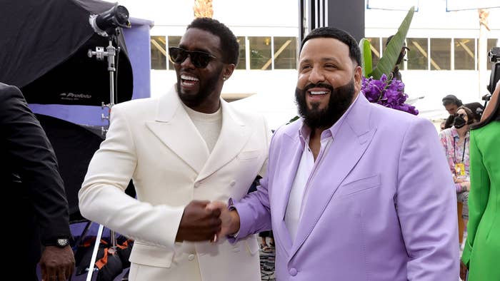 Sean &quot;Diddy&quot; Combs and DJ Khaled attend the 2022 Billboard Music Awards at MGM Grand Garden Arena