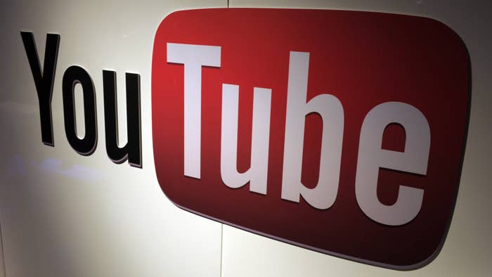 YouTube logo on display during LeWeb Paris 2012.
