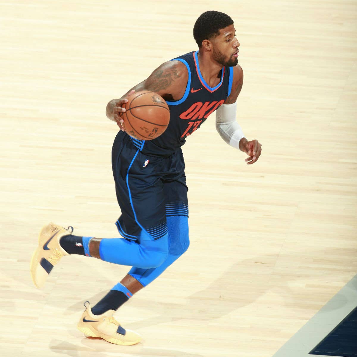 Paul George Debuts His Oklahoma City Thunder Jersey and New Nike