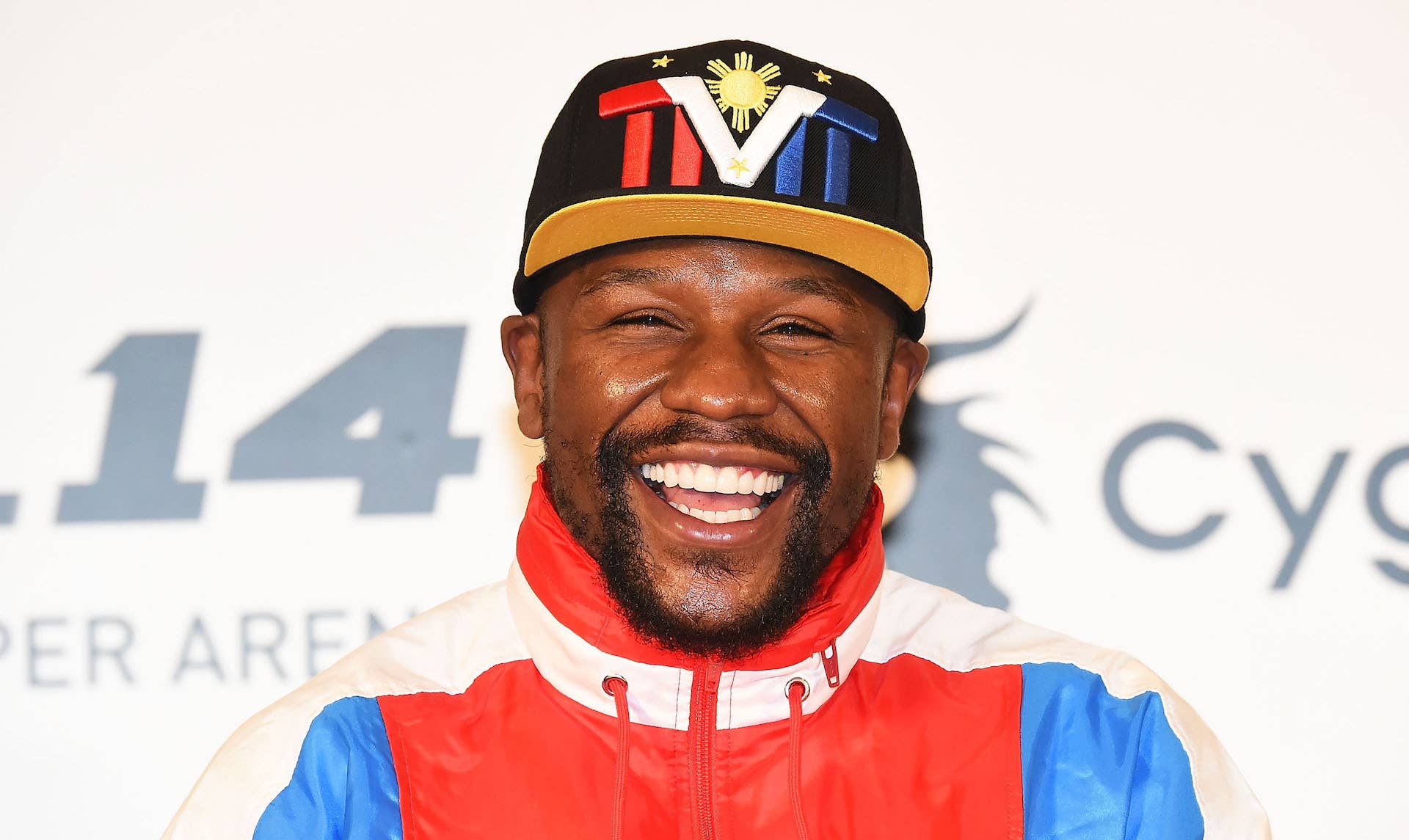 Floyd Mayweather attends the press conference to announce the match on December 31 at Roppongi Hills club