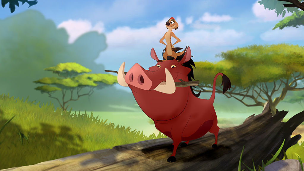 Timon and Pumba in The Lion King
