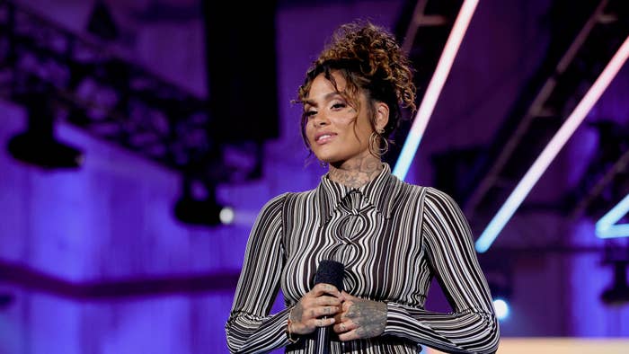 Kehlani speaks onstage as YouTube Shopping presents Beauty Festival