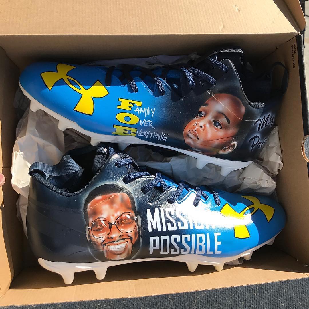 Melvin Ingram Under Armour Nitro Mid Mission Possible Cleats