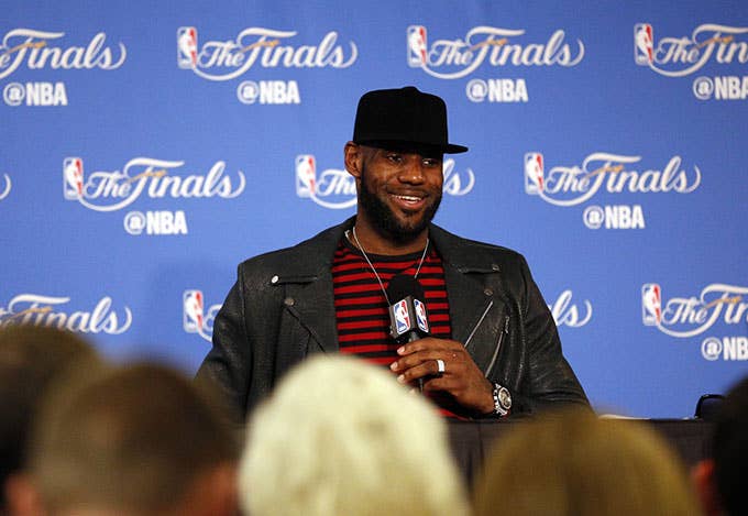 lebron james podium