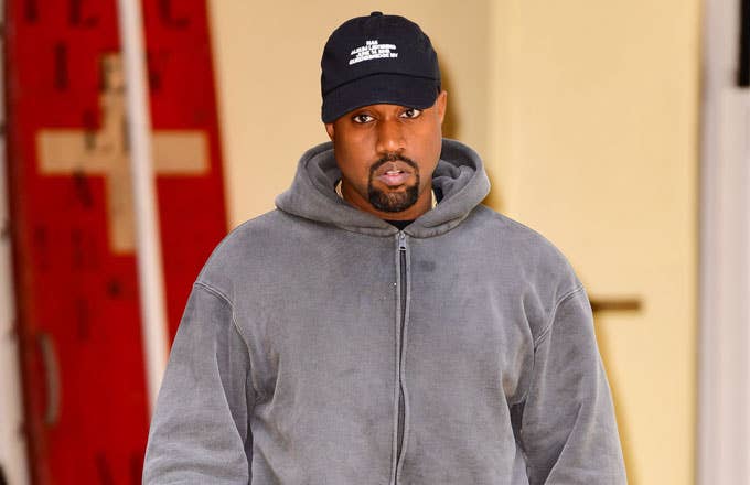 Kanye West captured by paparazzi.