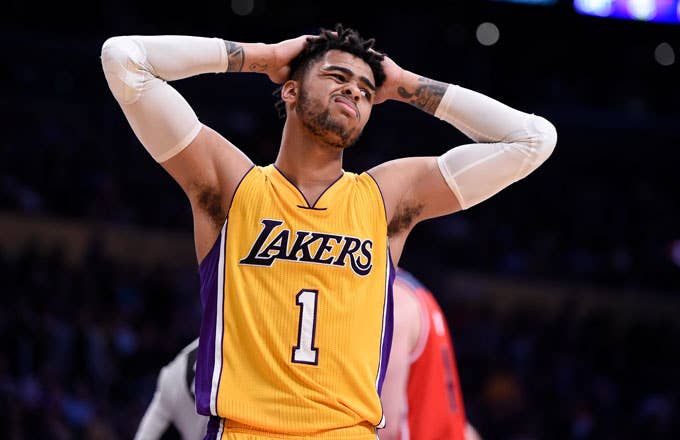 (Former) Lakers point guard D&#x27;Angelo Russell.