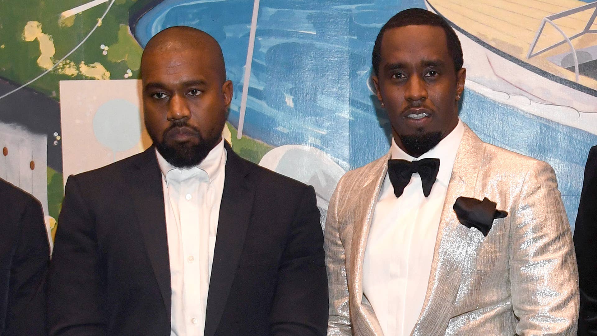 Ye and Diddy are pictured together at an event