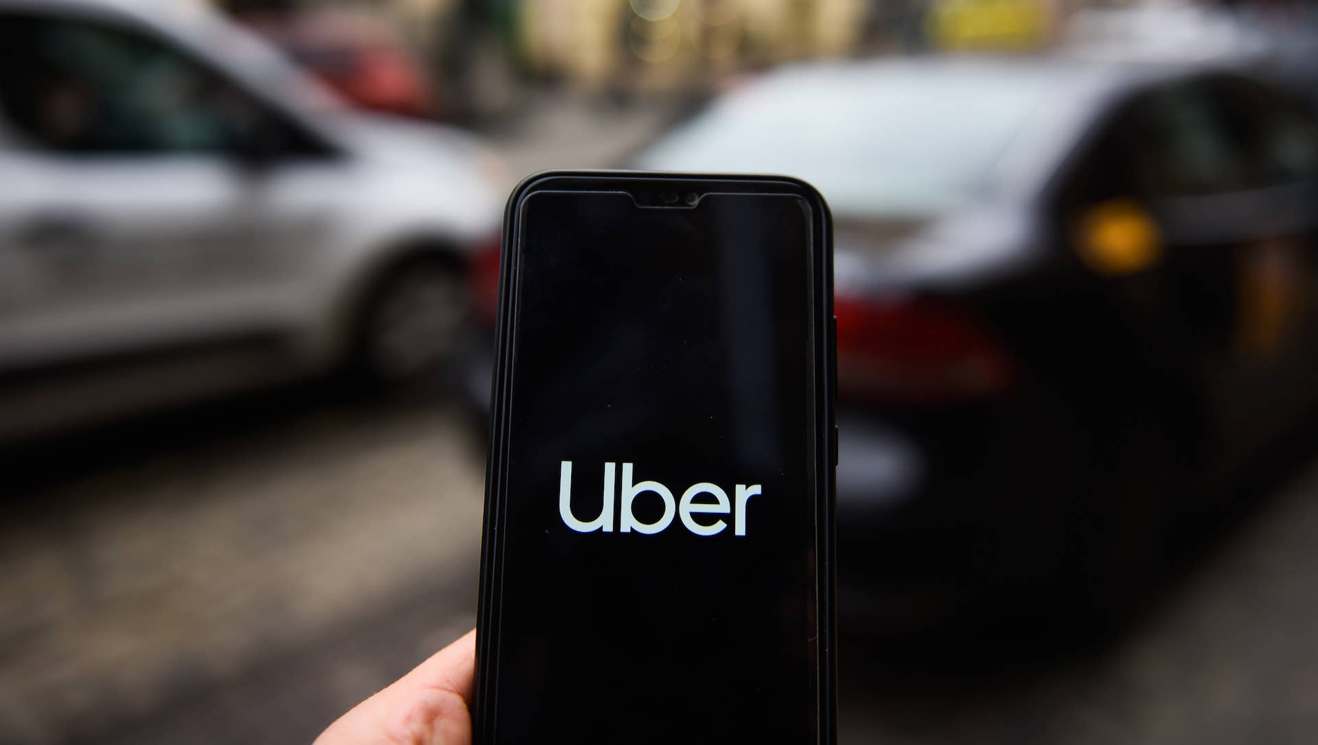 Uber ride-sharing app via Getty Images