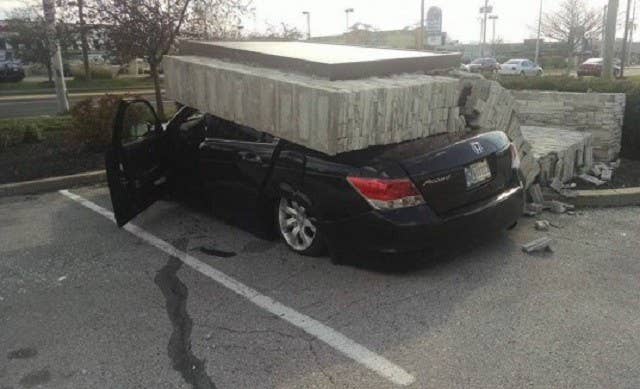 Chipotle Sign Crushes a Car Like a Tortilla | Complex