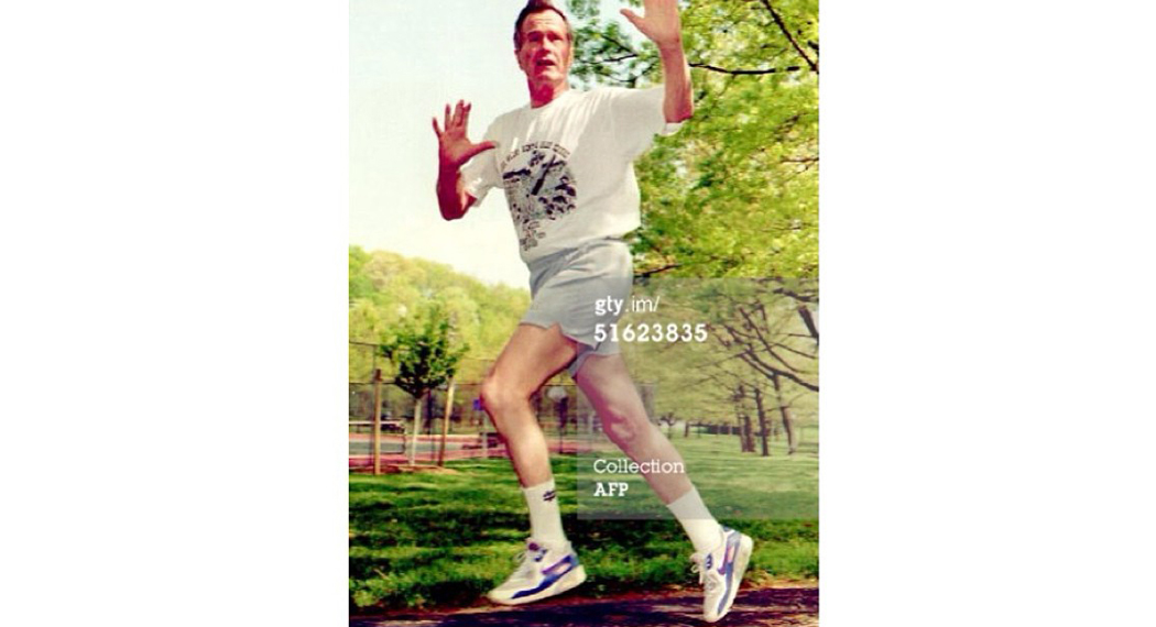 George Bush in Nike Running Ad.