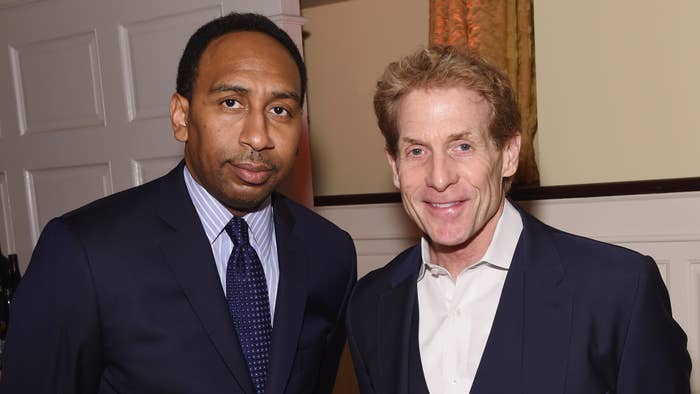 Stephen A. Smith and Skip Bayless attend the Paley Prize Gala.