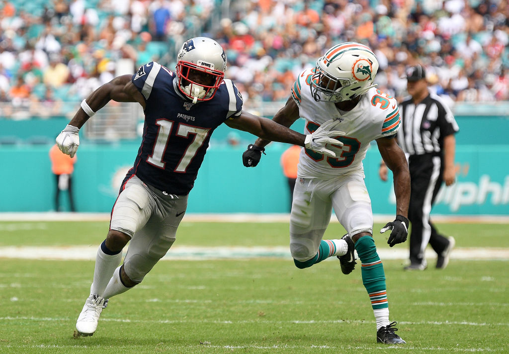 Antonio Brown Patriots Dolphins 2019