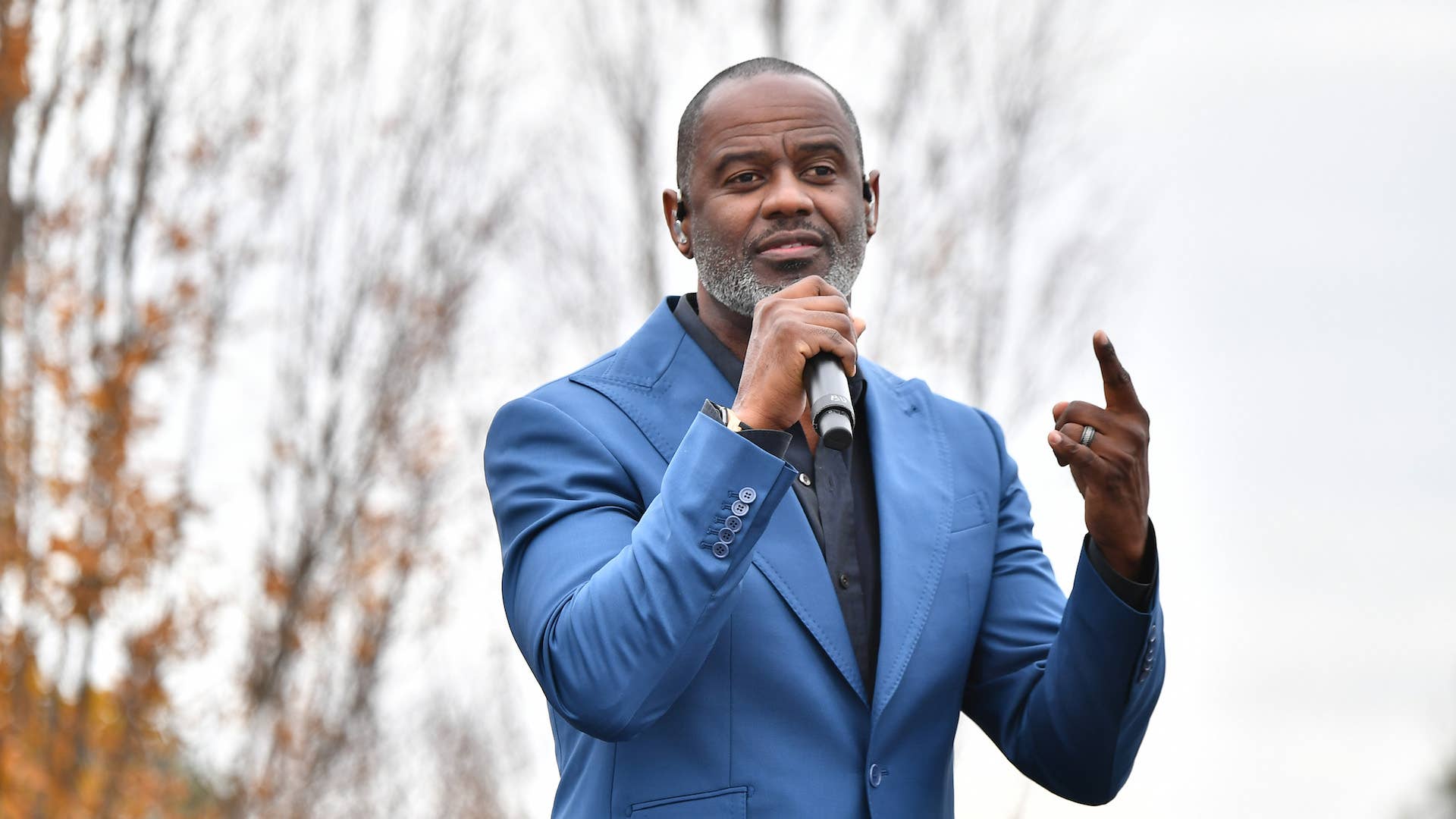 Brian McKnight performs onstage during Souls To The Polls Drive In Rally