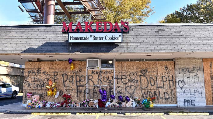 Young Dolph memorial outside of Makeda&#x27;s Cookies in Memphis, Tennessee