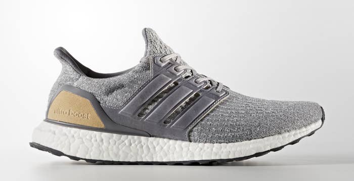 Adidas Ultra Boost 3 Grey Leather Suede BB1092 Profile