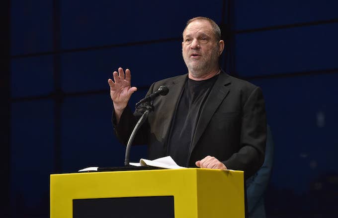 Harvey Weinstein speaks at National Geographic&#x27;s Further Front Event.