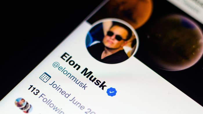 Elon Musk&#x27;s Twitter account photo illustration